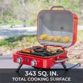 thumbnail image 2 of Kenmore 2-Burner Portable Tabletop Retro Gas Grill, Red, 2 of 14