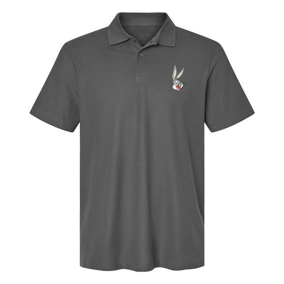 Looney Tunes Bugs Bunny Cotton Polo Shirt, Charcoal, 2X-Large