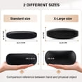 thumbnail image 2 of Funda para gafas Marvolia Hard Shell de piel sintética negra con tela, 2 of 7