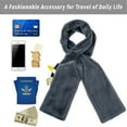 thumbnail image 2 of Infinity Scarf Women Faux Fur Pull Through Scarf with Hidden Zipper Pocket Winter Travel Scarves for Hands Free Storage Keys Phone, 2 of 6