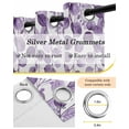thumbnail image 6 of Purple Eucalyptus Leaves Blackout Curtains 54 Inches Long for Bedroom, Watercolor Floral Leaf Plants Thermal Insulated Room Darkening Black Out Window Curtain Panels Grommet Drapes for Living Room, 6 of 8