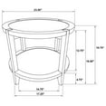 thumbnail image 4 of Pemberly Row Transitional Round Solid Wood Side End Table in Maple Brown, 4 of 8