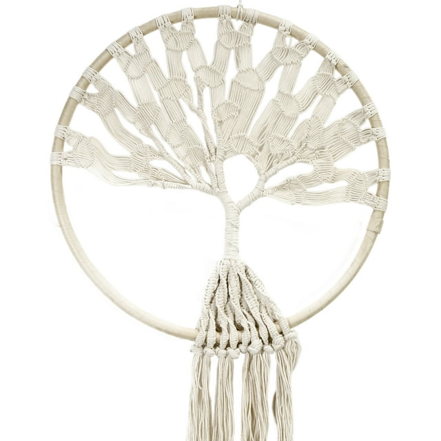 Cerceau en Macramé avec Pendaison Murale 51"