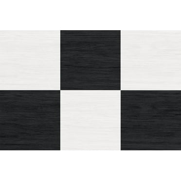 Chris Loves Julia Lawrence Black Peel & Stick Floor Tiles