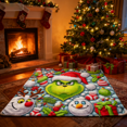 thumbnail image 5 of Christmas Blankets Clearance, 130*100cm Printed Blanket Christmas Green Flannel Blanket Conditioning Lunch Break Blanket, 5 of 5