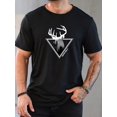 thumbnail image 1 of Camiseta de cuello redondo con estampado de ciervo para hombre, camisetas casuales y cómodas para el verano, ropa para hombre, 1 of 6