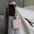 thumbnail image 3 of If Pigs Could Fly Pink Clouds Wings Stainless Steel 1oz Mini Flask Key Chain, 3 of 4