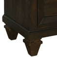 thumbnail image 2 of Wooden Nightstand with Tapered Block Legs and Natural Grain Texture, Brown - Saltoro Sherpi, 2 of 4