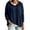 Navy, variant on Women's Hooded Knit Sweater, Drawstring Hoodie Pullover, Ribbed Hem Relaxed Fit Top, Everyday Cozy Casual Layer
