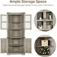 thumbnail image 4 of 6-Tier Corner Storage Cabinet with Doors – Space-Saving Floor Shelf for Bathroom, Kitchen, Living Room, Multi-Purpose Organizer for Small Spaces, 4 of 8