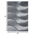 thumbnail image 4 of 10â€™ x 13â€™ Gray Blue Abstract Waves Modern Area Rug, 4 of 5