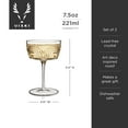 thumbnail image 3 of Viski Coupe Glasses for Cocktails, Champagne, Party Gifts, 7.5oz Set of 2, 3 of 9