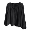 thumbnail image 4 of WAGUTH Women's UPF 50+ Sun Protection Shirts Crinkled Sheer Long Sleeve Button Down Tops Casual Beach Cover Up Blouses, 4 of 8