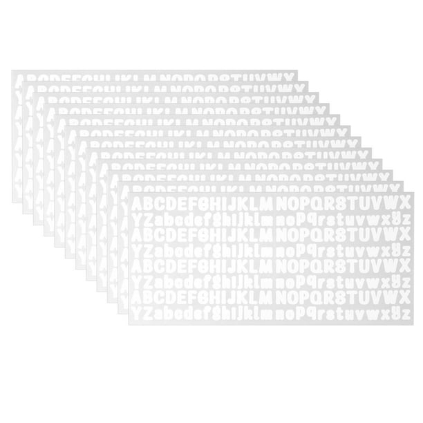 Uxcell 2500 piezas 12 hojas de pegatinas de letras, letras adhesivas de vinilo impermeables de 1/2" para uso en interiores/exteriores