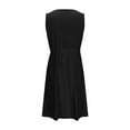 thumbnail image 7 of BLVB Sundresses for Women 2025 Sleeveless Eyelet Casual Beach Dress Button down Crewneck High Waist Tank Dress, 7 of 7