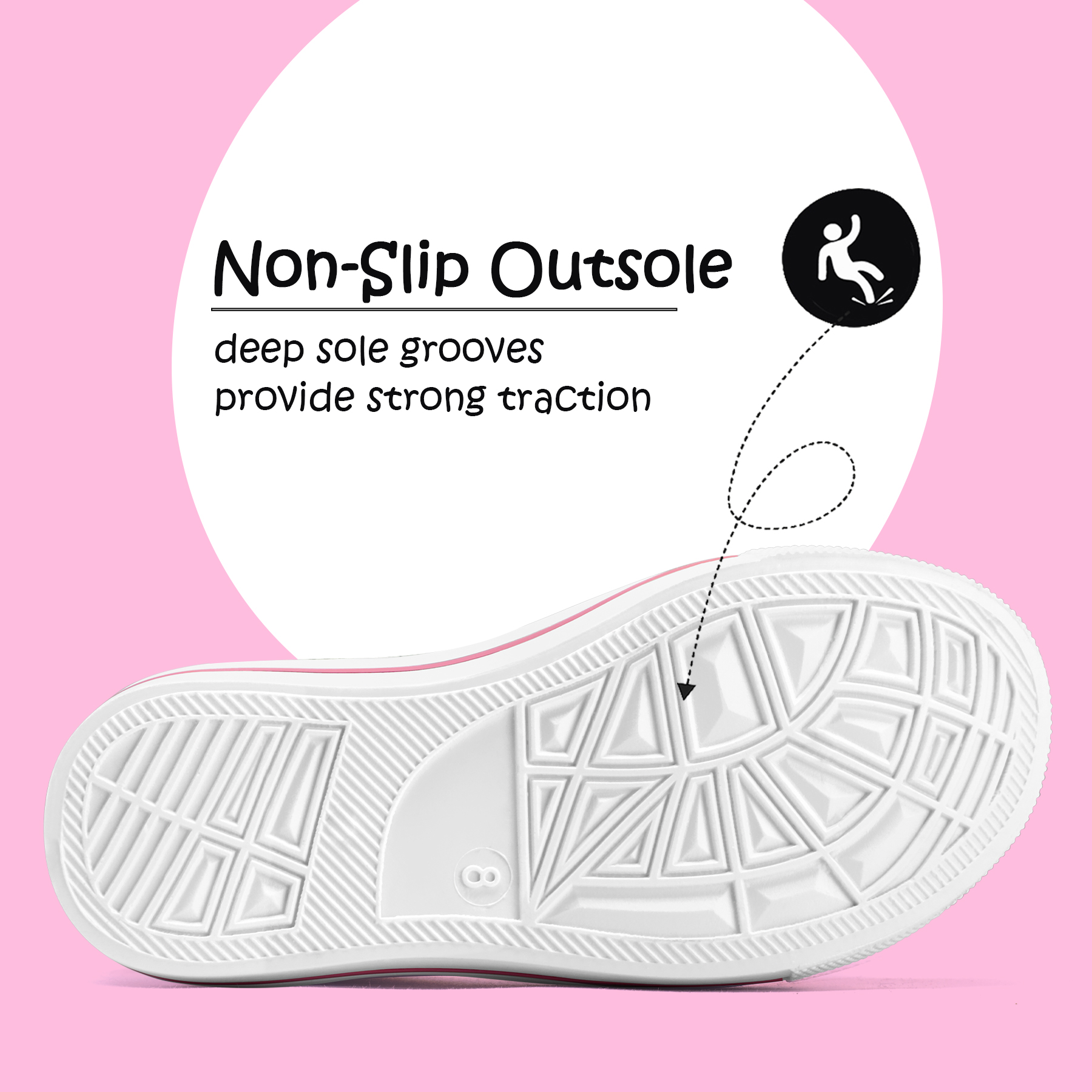 Bocca Kid's Walking Sneakers, Pink & White Canvas photo 6