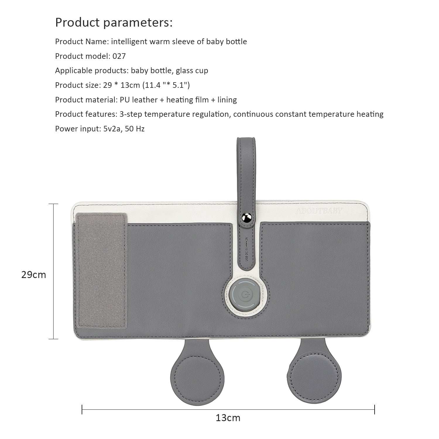 Baby Bottle Warmer USB Adjustable Milk Heating Keeper Milk Bottle Portable Warmer Bag Insulation Thermostat Bag for Travelling Outdoor