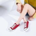 thumbnail image 3 of Womens Canvas Fashion Sneakers Cute Low Top Shoes Comfortable Canvas Walking Flats For Lady, 3 of 5