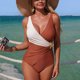 thumbnail image 1 of Traje de baño de una pieza para mujer, traje de baño de color liso con tirantes, cómodo, bikini, traje de baño de moda playera para mujer, trajes de baño de una pieza para mujer, trajes de baño para m, 1 of 9
