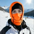 thumbnail image 2 of Orange Lei Feng Hat For Unisex With Thick Lining Windproof Ear Protection Adjustable Drawstring For Ski Cycling And Outdoor Cold Weather Activitie Free Size, 2 of 6