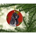 thumbnail image 2 of Carolines Treasures SC9582CO1 Black Cocker Spaniel Red Snowflakes Holiday Ceramic Ornament 3 in multicolor, 2 of 2