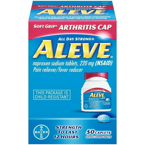 Aleve Caplets Soft Grip Arthritis Cap, 50 ea pack of 2