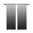 thumbnail image 4 of Aofoto Energy Saving Blackout Grommet Light Blocking Dark Gray Ombre Curtains 2 Panel, 52x84 inches, 4 of 5