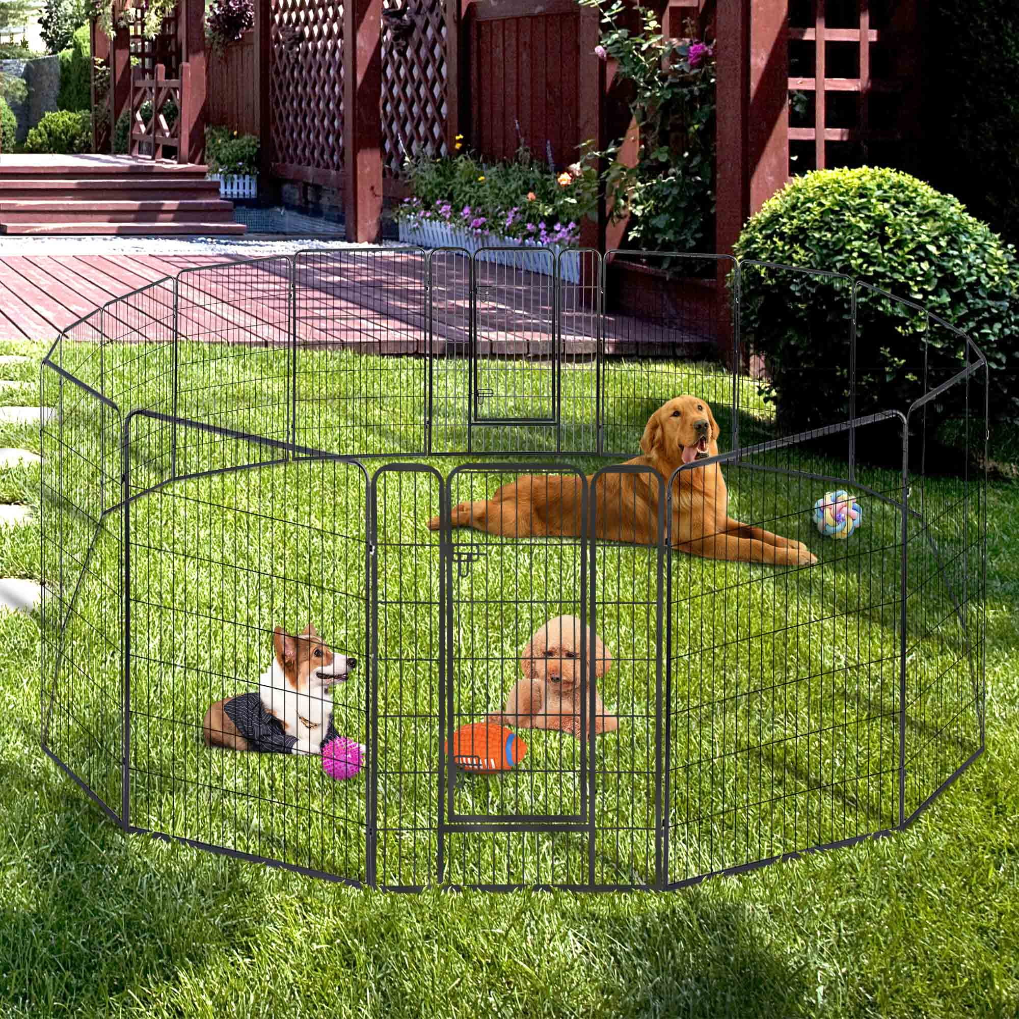 Image showcasing Dog Fences With Gate Kennel Supplies Pet Playpens
