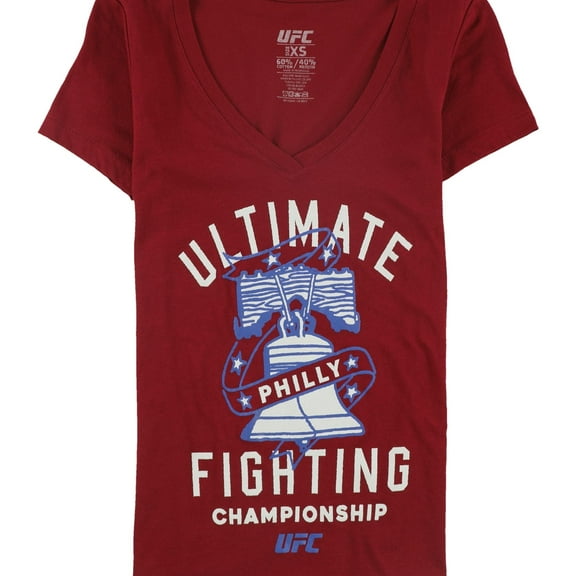 UFC Womens Philly Graphic T-Shirt, Red, X-Small