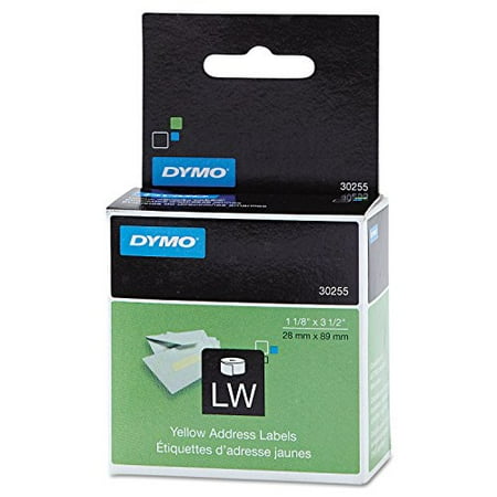 DYMO LabelWriter Address Labels, 1-1/8 x 3-1/2, Yellow, 130 Labels/Roll, 1 Roll/Box | Walmart Canada