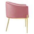 thumbnail image 4 of Pemberly Row 19" Modern Velvet Tufted Accent Dining Arm Chair in Pink, 4 of 9