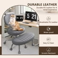 thumbnail image 3 of OMNIBERG Ergonomic Cross Legged Office Chair, Criss Cross Desk Chair ADHD Meditation Yoga Seat with Adjustable Height, Lumbar Support and Footrest, Kneeling Chair with Wheels, Grey, 3 of 7