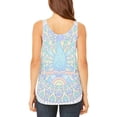 thumbnail image 2 of Trippy Peacock Mandala Vintage Juniors Flowy Side Slit Tank Top Multi SM, 2 of 2