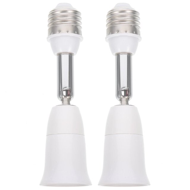 MesaSe 2 Pcs Adaptateur de Douille d'Ampoule Flexible Rallonge de Douille d'Ampoule Réglable (E27-E27)