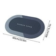 thumbnail image 3 of Fmbmuo Oval Bathroom Rugs Modern Flat Pile Non-Slip Backing Bath Mat 16x24in Rubber Blue, 3 of 5