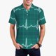 thumbnail image 1 of Balery ECG Wave Camisa Polo de Hombre con Estampado, de Manga Corta y Tejido Medio, Camisa Tipo Golf Polo-Medium, 1 of 6