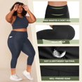 thumbnail image 2 of FUNING 3 Pack Plus Size Leggings with Pockets for Women - Black High Waisted Tummy Control Soft Yoga Pants for Gym Workout, 2 of 6