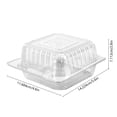 thumbnail image 3 of Clear Plastic Disposable Clamshell Container, Hinged Take Out Clamshell Dessert Container with Lid Takeout Tray Food Clamshell Containers for Dessert, Cakes, Sandwiches, 3 of 6