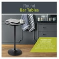Santina, Single Round Cocktail Bar, Pub, and Bistro High Top Table with