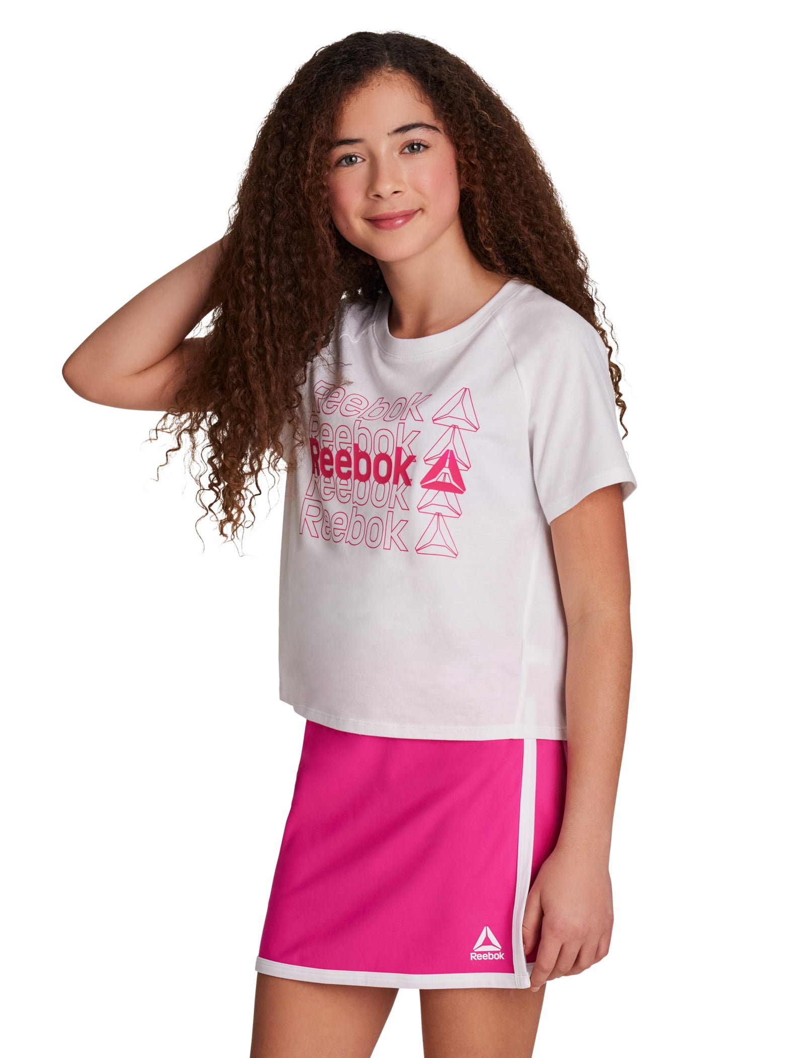 Reebok Girl's Graphic T-Shirt & Skort, 2-Piece Set, Sizes 4-18