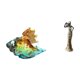 thumbnail image 1 of Figura de de cristal, animal marino, arte decorativo, estatua artesanal, adorno y escultura africana de mesa, estatua de dama tribal vintage,, 1 of 8