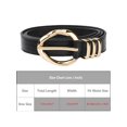 thumbnail image 4 of Women's Fashion PU Leather Belts Skinny Thin Waistband with Gold Buckle for Jeans Pants Shirts Black One Size, 4 of 6