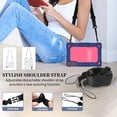 thumbnail image 3 of Hoibon for KADYBE D106 / MEIZE D106 Android 14 Tablet Shockproof Case with Shoulder Strap Kiskctand Kids Friendly Case For VOZIZOV D106 Android 14 / FEONAL 10.1 inch 2024 Tablet - NavyPink, 3 of 7