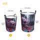 thumbnail image 3 of Fotbe Gothic Red Skull Cemetery Cesto de Ropa con Asas, Cesto Impermeable de Gran Capacidad, Bolsa de Lavado para Dormitorio, Cesto de Ropa con Ruedas y Asas-Medium, 3 of 6