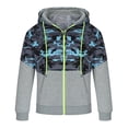 thumbnail image 4 of TFEOQRY Men's Hooded Sweatshirts Fashion Loose Zipper Sport Thermal Jackets with Pockets Long Sleeve Hooded Tops Light Blue, 4 of 6