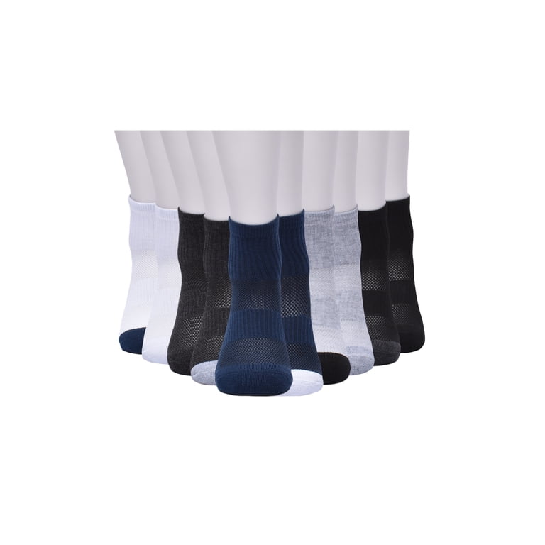 Athletic Works Boys Mid Crew Socks, 10 Pack photo 4