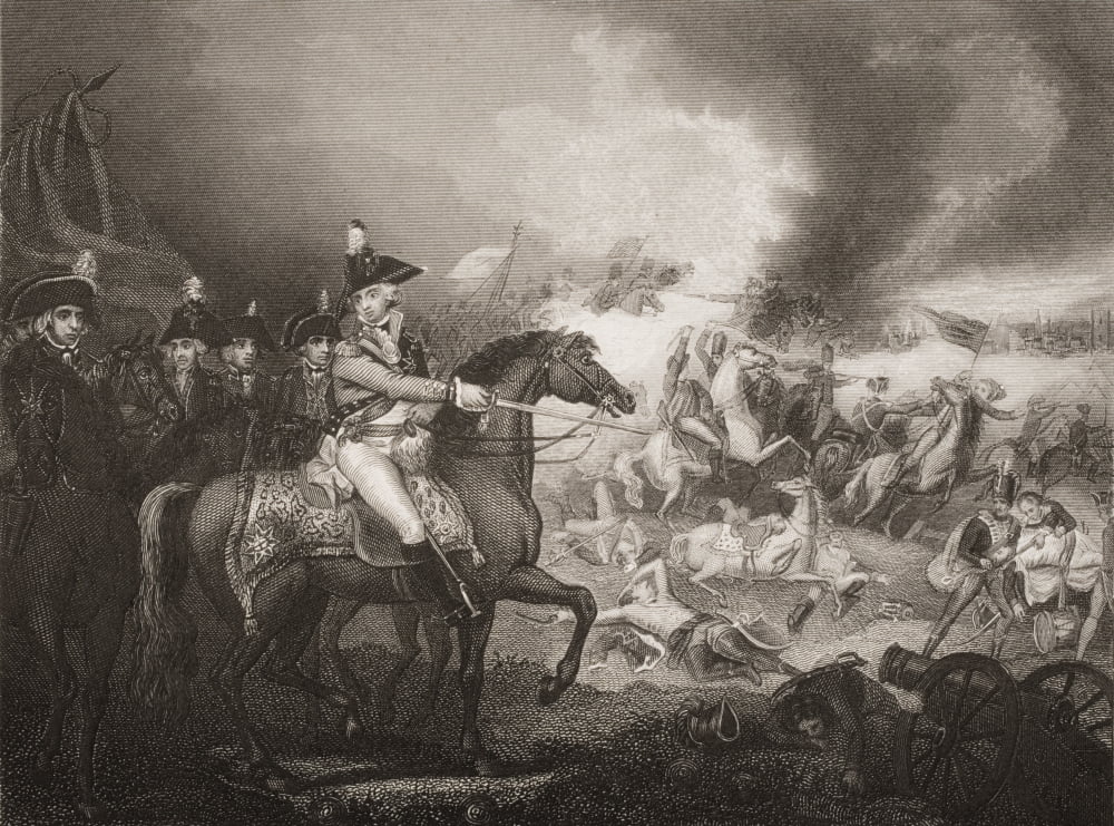 The Attack Upon The French Camp On The Hills Of Famars Near Valenciennes May 23 1793 Engraved By J Rogers Painted By M BrownFrom Englands Battles By Sea And Land By Lieut Col Williams The London Print