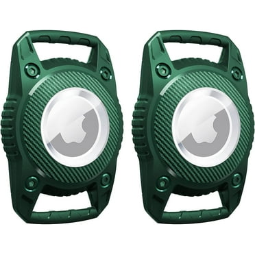 IPX8 Waterproof Airtag Dog Collar Holder (2 Pieces), Apple Airtag Anti Chew and Anti Scratch Hard PC, with Anti Loss Screws, Cat Dog GPS Tracker Anti Loss air tag Cover Holder