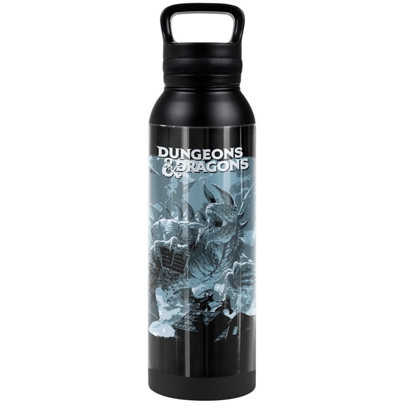 Dungeons & Dragons Official Tarrasque 24 oz Insulated Canteen Water Bottle, Leak Resistant, Vacuum Insulated Stainless Steel with Loop Cap