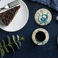 thumbnail image 5 of FMSHPON Octopus Set of 4 Round Coaster for Drinks, Absorbent Ceramic Stone Coasters Cup Mat with Cork Base for Home Kitchen Room Coffee Table Bar Decor, 5 of 5